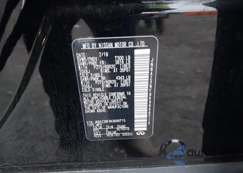 2019 Infiniti Qx80 Luxe z USA, uszkodzony, nr VIN JN8AZ2NF8K9686715